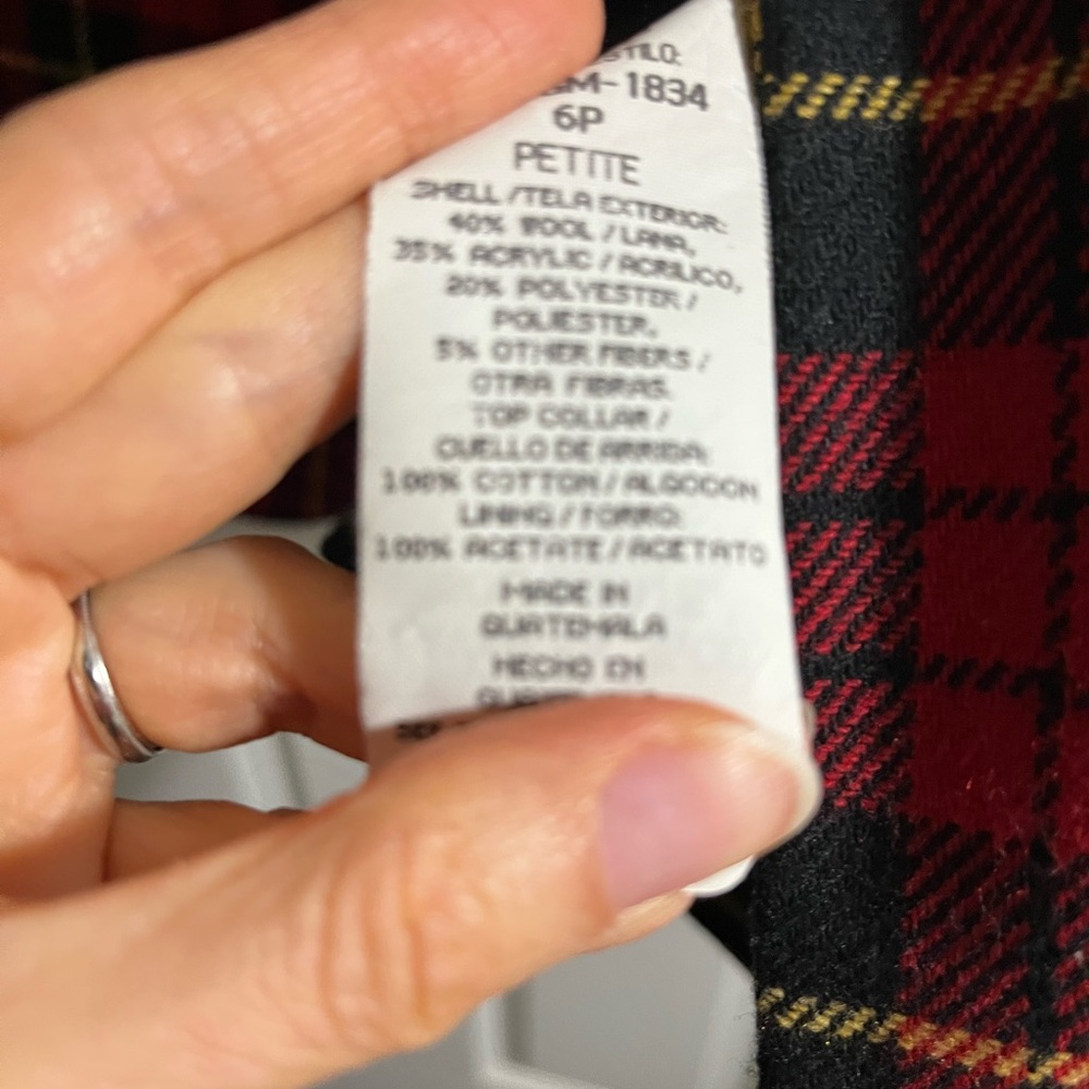 ❄️Wool Checkered Plaid Blazer - Picture 4 of 6